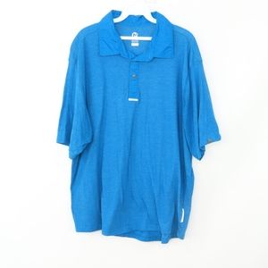 Merrell Mens 2XL Outdoor Hiking Polo Shirt Blue
